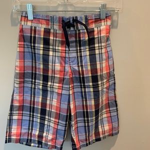 Janie and Jack Plaid Swim Trunks - size 12